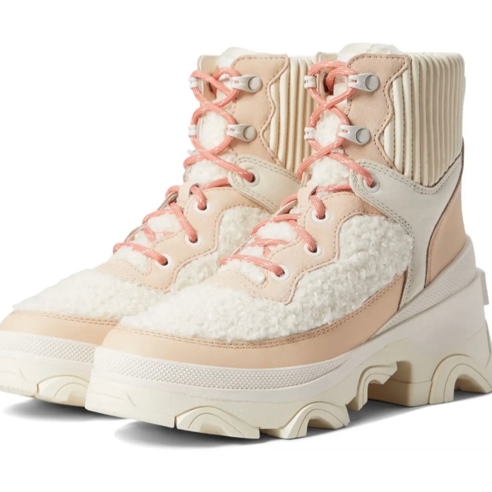 SOREL WOMENS BREX COZY LACE BOOT - SAND size 8